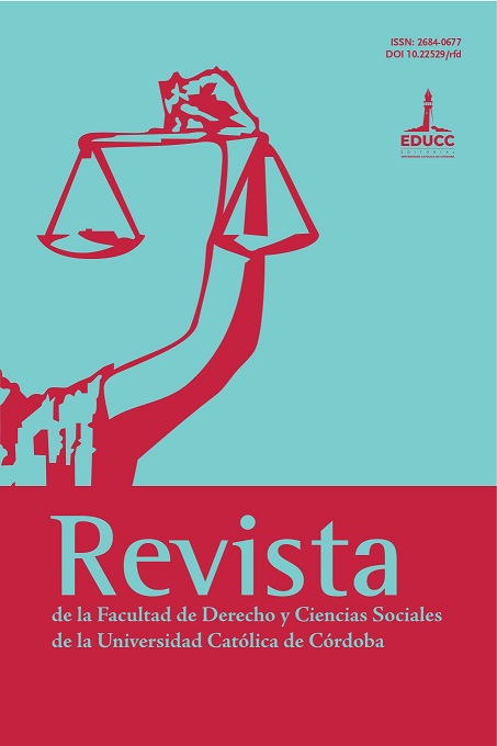 Tapa de la Revista de la Facultad de Derecho y Ciencias Sociales
