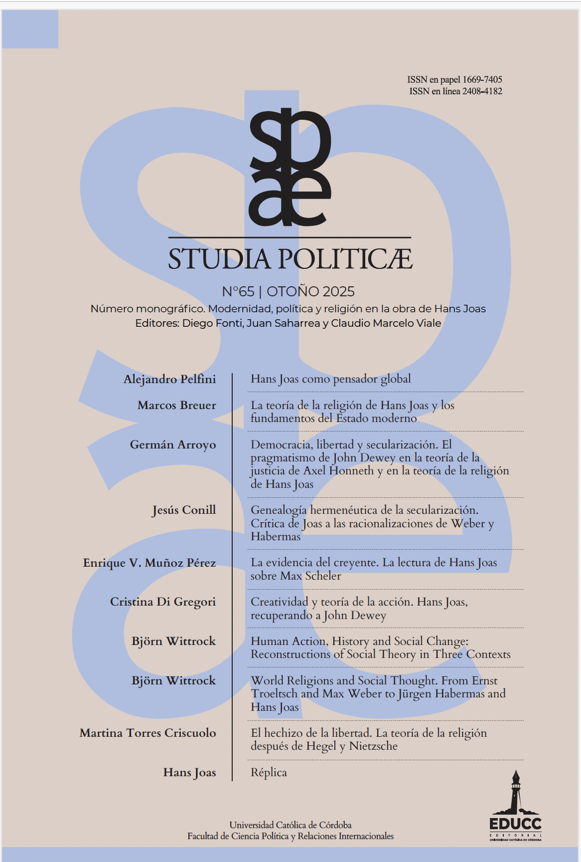 					Ver Núm. 65 (2025): Otoño 2025
				
