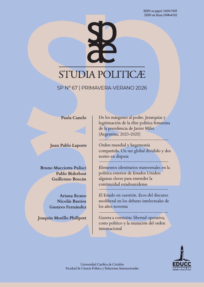 Tapa edición 67 Studia Politicae